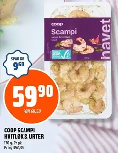 Scampi hvitløk & urter