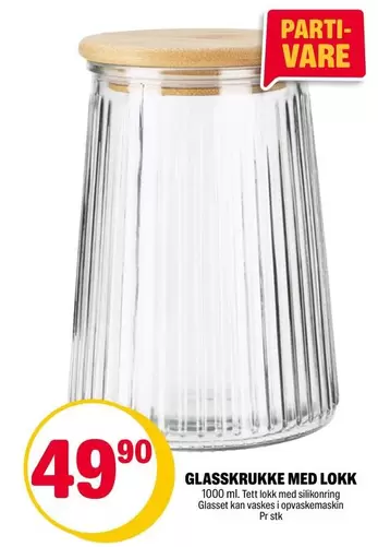 GLASSKRUKKE MED LOKK