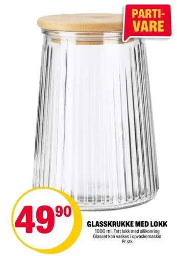 GLASSKRUKKE MED LOKK