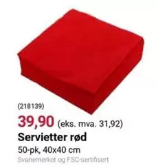 Servietter rød (218139)