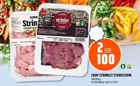 Norsk - COOP STRIMLET STORFE/SVIN
