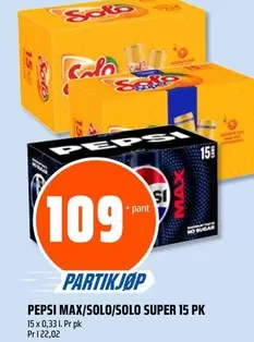 Ma - PEPSI MAX/SOLO/SOLO SUPER 15 PK