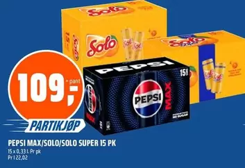 Max - PEPSI MAX/SOLO SUPER 15 PK