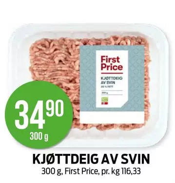 Kjøttdeig av svin