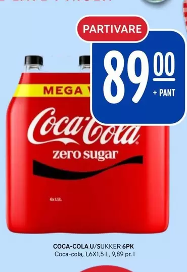 Coca Cola - COCA-COLA U/SUKKER 6PK