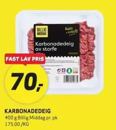 Fast - Karbonadedeig av storfe