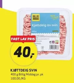 Fast - Kjøttdeig av svin