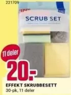 EFFEKT SCRUBBESETT 30-pk, 11 deler