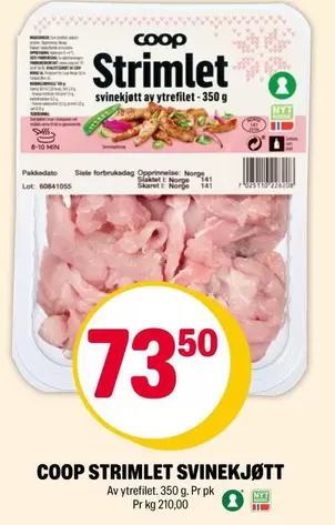 Coop Strimlet Svinekjøtt