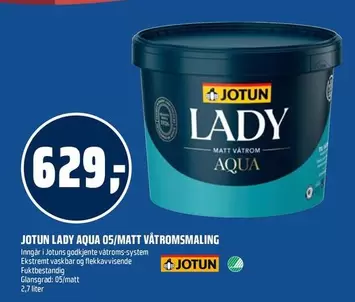 LADY AQUA 05/MATT VÅTRROMSMALING