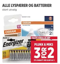 Star - Lyspærer og Batterier