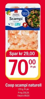 Scampi naturell