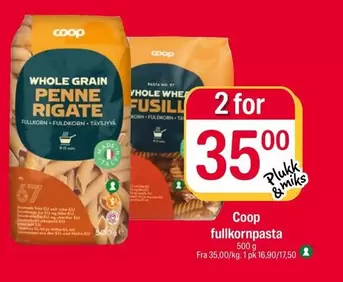 Whole Grain Penne Rigate & Whole Wheat Fusilli