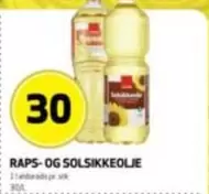RAPS- OG SOLSIKKEOLIE