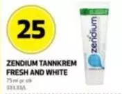 And - ZENDIUM TANNKREM FRESH AND WHITE 75 ml pr stk 333331A