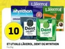 Origin - Lakerol, Dent og mynthon
