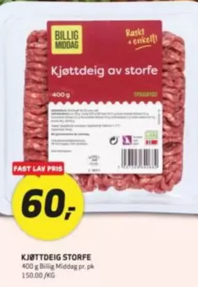 Fast - Kjøttdeig storfe