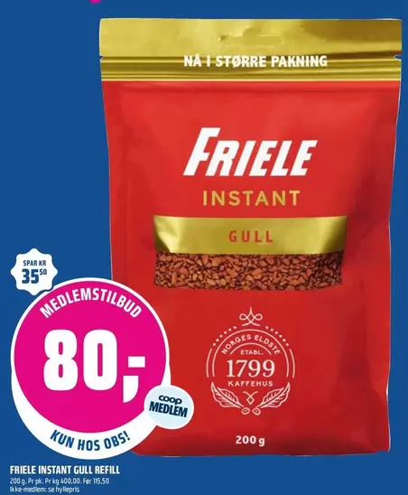 Friele Instant Gull Refill