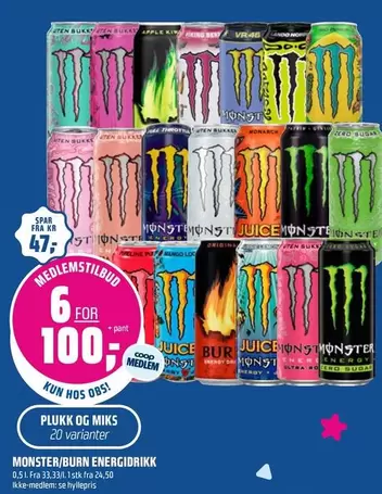 Apple - MONSTER/BURN ENERGRIDRIK