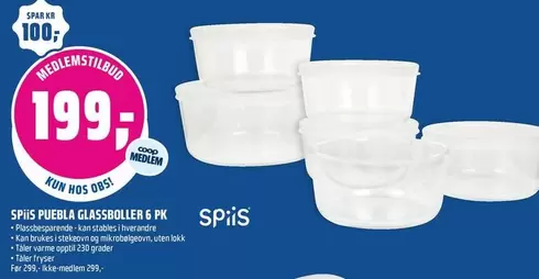 SPIS PUEBLA GLASSBOLLER 6 PK