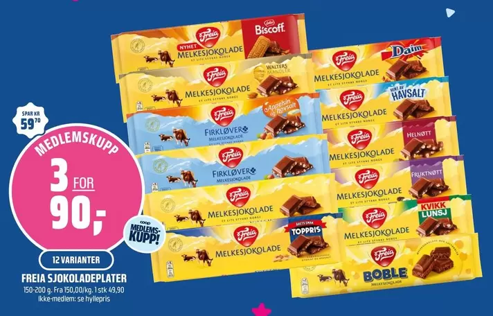FREIA SJOKOLATEPLATER