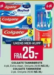White - TANNBØRSTE COLGATE TANNKREM