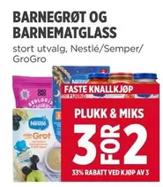 BARNEGRØT OG BARNEMATGLASS