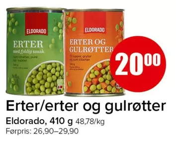 Erter/erter og gulrøtter