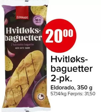 Hvitløksbaguetter 2-pk.