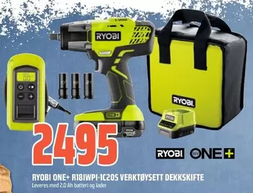 Ryobi - RYOBI ONE+ R18IWPI-1C20S VERKTØYSETT DEKKKSKIFTE