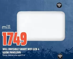 MILL INVISIBLE SMART WIFI GEN 4 600W PANELOVN
