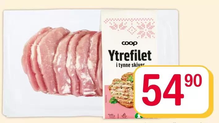 Ytrefilet i tynne skiver