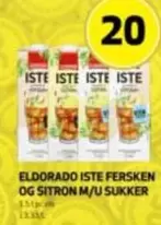 ISTE FERSKEN OG SITRON M/U SUKKER