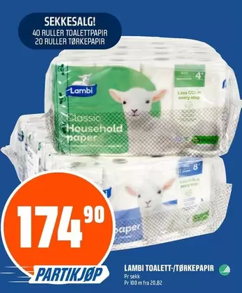 TOILETTTPAPIR/-TØRKEPAPIR