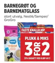 Un - BARNEGRØT OG BARNEMATGLASS