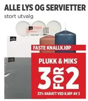 Lys - og Servietter