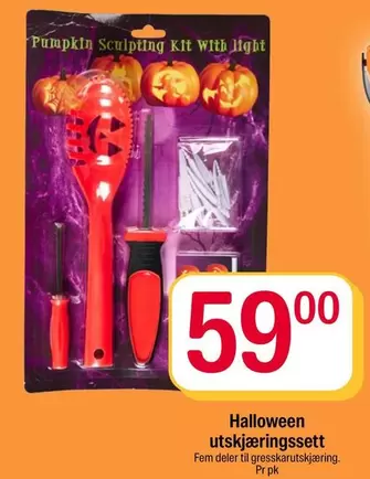 Pumpkin Sculpting Kit With Light