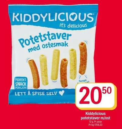 Potetstaver med ostesmak