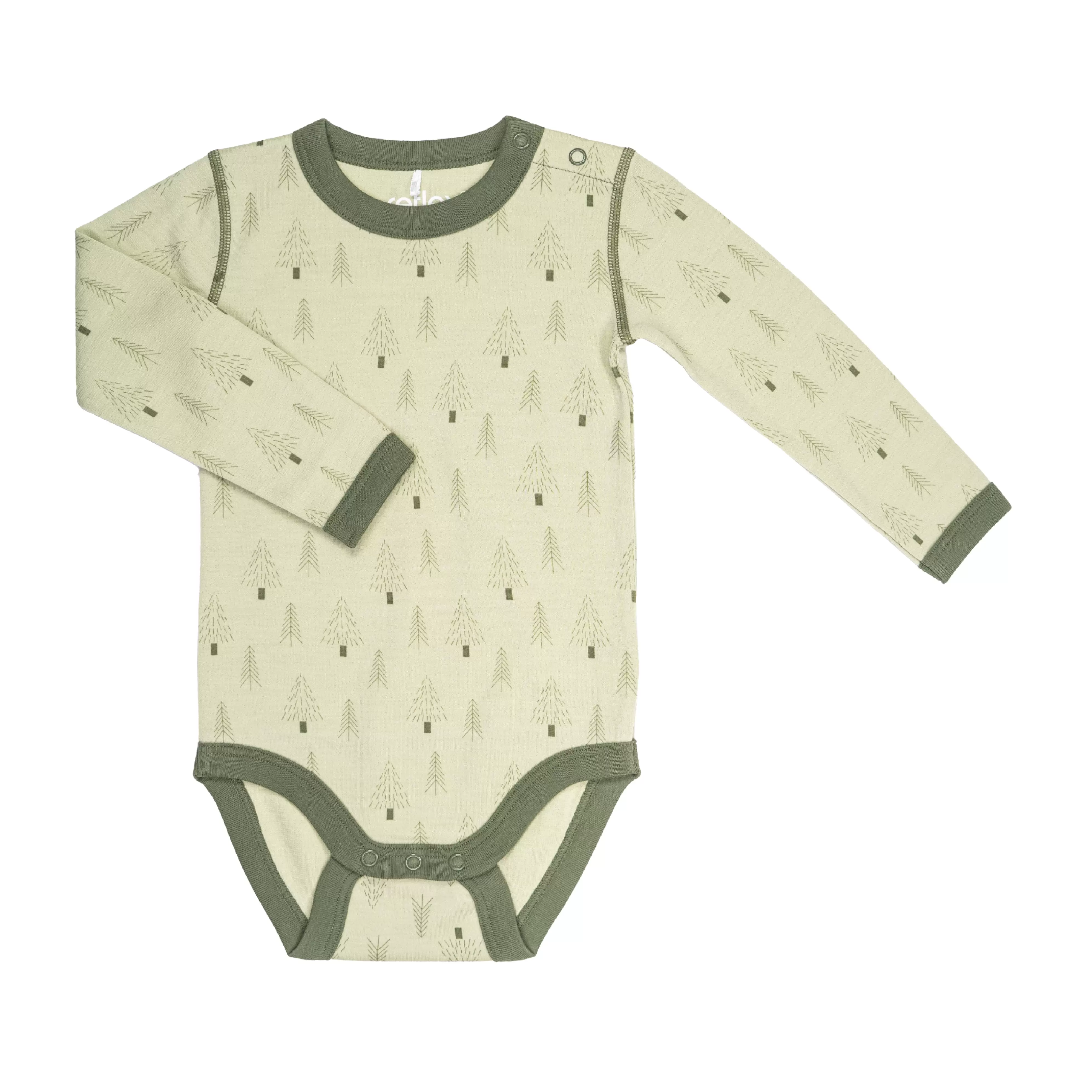 Sn&oslash;fall ull/bomull body aop, frostgreen