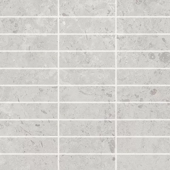 Limestone Light Grey Mosaic 3x10/30x30cm
