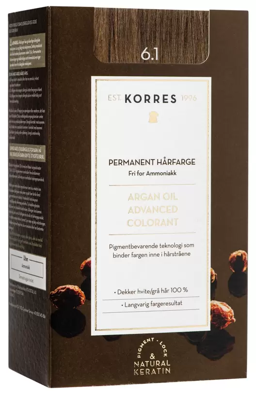 Korres Argan Oil Advanced Colorant 6.1 Ash Dark Blonde