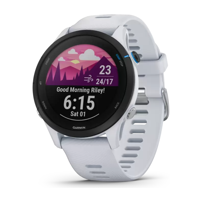 Forerunner 255 music Løpeklokke, hvit