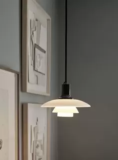 PH 2/1 taklampe - blank sort/opal