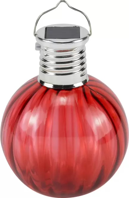 Solcellelampe, rød