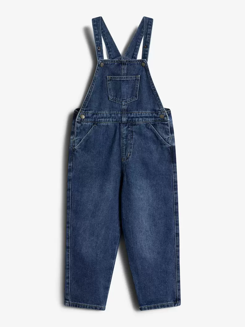 Denim Overalls Dark Blue Denim
