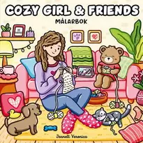 Malebok Cozy Girl & Friends, fargelegg 40 koselige og hverdagslige motiver, 25×25 cm