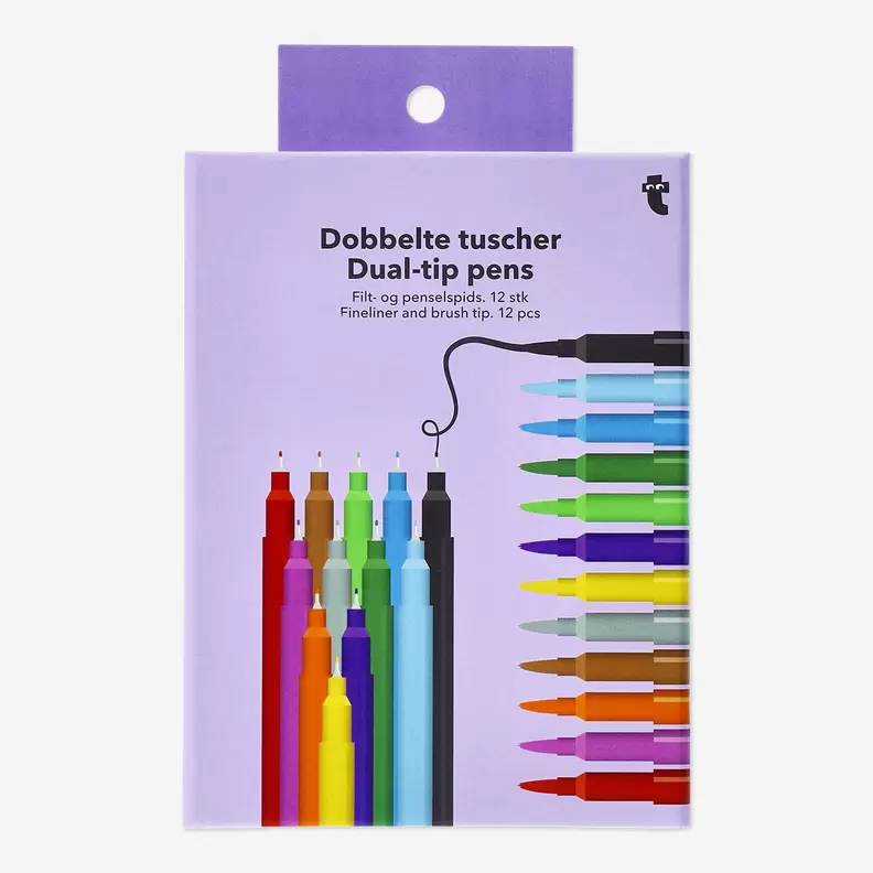 Dual-Tip penner - 12 stk