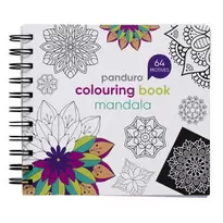 Mandala malebok – 15×15 cm, 64 ark med enkeltsidig trykk, 120 g/m²