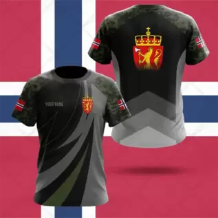 Customize Norway Fire Graphic Tees Summer Cool Sportswear Men's Fashion Loose T-shirts Boy Oversized Short Sleeve Tops 6XL