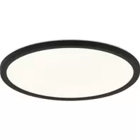 Slim LED plafond IP44 Sort 42cm
